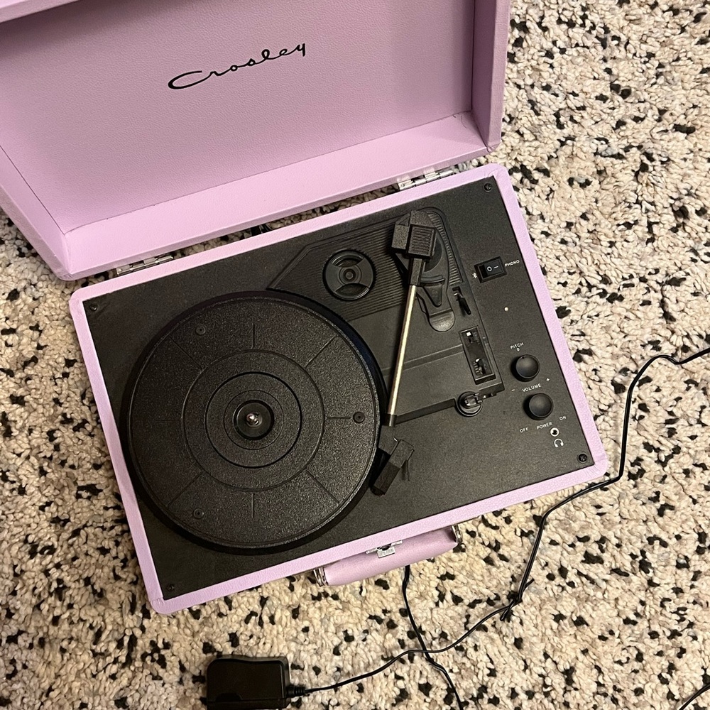 Purple Crosley Record Player